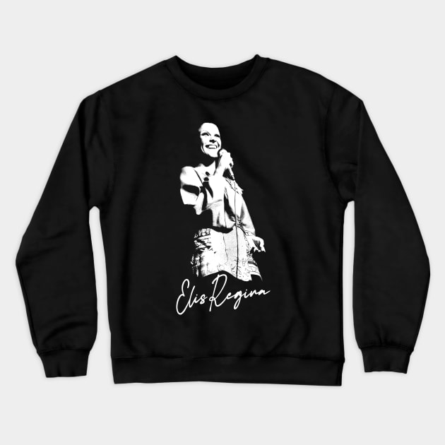 Elis Regina / Retro Style Fan Art Design Crewneck Sweatshirt by DankFutura